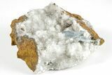 Blue Bladed Barite Crystal Clusters On Calcite - Morocco #204048-1